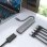 Dock USB-C AISENS 6 en 1 HDMI 4K 4xUSB-A PD 100W Gris 15 cm