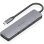 Dock USB-C AISENS 6 en 1 HDMI 4K 4xUSB-A PD 100W Gris 15 cm