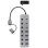 Nanocable USB-Hub, 8 Ports, 5 Gbit/s, USB-A/USB-C, Einzelschalter