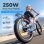 Bicicletta elettrica Aairsk 250 W 48 V 20 Ah 26 x 3,0 rossa