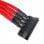 Silverstone Cable Molex 4 Pines a 4x SATA 30cm Rojo