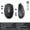 Souris sans fil multi-appareils silencieuse Logitech M590 1000DPI noire