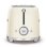 Vintage broodrooster Smeg TSF02CREU 2 lange sleuven 1500 W 6 bruiningsstanden Creme