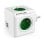 Régua de tomadas PowerCube Original USB 4 tomadas 2 USB-A sem cabo proteção crianças verde