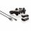 Pack Microsoft Xbox 360 Wireless Controller Negro +  Dos Baterías Prif para Mando de Xbox 360