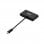 Nanocable USB-C-auf-4x USB 3.0-Adapter. USB-C/M-USB 3.0/F Schwarz 10 cm