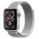 Apple Watch Series 4 GPS + Cellular 40mm OLED Aluminium Argent Bracelet Nylon Gris Taille Unique ECG Étanche 50m