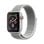 Apple Watch Series 4 GPS + Cellular 40mm OLED Aluminium Argent Bracelet Nylon Gris Taille Unique ECG Étanche 50m
