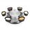 Princess Fondue Set Familiar 1.2L 800W Acero Inoxidable