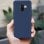 Custodia in silicone Forcell Soft Touch blu scuro per Samsung Galaxy A8