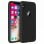 Custodia in silicone nera Soft Touch Forcell per iPhone