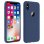 Forcell Soft Touch Funda de Silicona Azul Oscuro para iPhone X / XS