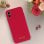 Coque Guess en silicone rouge doux au toucher pour iPhone X/XS