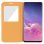 Avizar Capa Livro com Janela Dourada para Samsung Galaxy S10