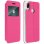 Avizar Capa Livro com Janela e Suporte Rosa para Huawei P20 Lite
