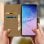Avizar Capa Carteira de Couro Preta para Samsung Galaxy S10e