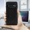 Avizar Aluminium/Schwarze Silikonhülle für Samsung Galaxy S10