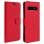 Avizar Funda Tipo Libro Cartera Roja para Samsung Galaxy S10 Plus