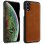 Akashi Funda de Piel Genuina Camel para iPhone X/XS