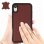 Étui en cuir véritable marron Akashi pour iPhone XR