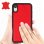 Akashi Funda de Piel Genuina Roja para iPhone XR