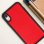 Akashi Funda de Piel Genuina Roja para iPhone XR