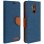 Avizar Serie Canvas Funda Libro Textil Azul Oscuro para Huawei Mate 20 Lite
