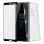 Avizar Funda Silicona Transparente + Cristal Templado con Bordes Negros para Sony Xperia XZ3