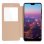 Avizar Capa Livro com Janela Dourada para Huawei P20 Pro