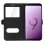 Custodia a libro Avizar con doppia finestra nera per Samsung Galaxy S9
