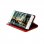 Avizar Funda de Cuero Roja para Huawei P8 Lite