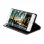 Avizar Funda de Cuero Negra para Huawei P8 Lite