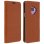 Avizar Funda Libro Cartera de Cuero Camel para Samsung Galaxy S9