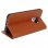 Avizar Funda Libro Cartera de Cuero Camel para Samsung Galaxy S9