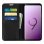 Avizar Funda Libro Cartera de Cuero Negra para Samsung Galaxy S9