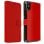 Custodia a libro in vera pelle rossa Akashi per iPhone X/XS