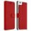 Akashi Funda Libro de Piel Genuina Roja para iPhone 6 Plus/6S Plus/7 Plus/8 Plus
