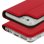 Akashi Funda Libro de Piel Genuina Roja para iPhone 6 Plus/6S Plus/7 Plus/8 Plus