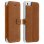 Akashi Funda Libro de Piel Genuina Camel para iPhone 5/5S/SE