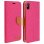 Avizar Funda Libro Textil Canvas Rosa para iPhone XS Max