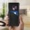 Custodia rigida Bugatti Londra in vera pelle nera per Samsung Galaxy S9