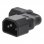 Adaptador para cable de Alimentación IEC-320-C14 a IEC-320-C13 Angulado Izquierdo