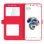 Avizar Funda Libro con Doble Ventana Roja para Xiaomi Redmi Note 5