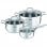Tefal Intuition A702S685 Set 3 Piezas Cazo 16cm + Tapa + Cacerola 20/24 cm + Tapas