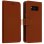 Avizar Funda Tipo Libro Billetera Marrón para Samsung Galaxy S8 Plus