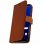 Avizar Funda Tipo Libro Billetera Marrón para Samsung Galaxy S8 Plus