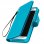 Custodia a portafoglio Avizar turchese per smartphone da 4,3" a 4,7"