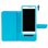 Custodia a portafoglio Avizar turchese per smartphone da 4,3" a 4,7"