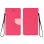 Avizar Funda Libro Fucsia/Rosa para Smartphone Max. 152x145x76mm
