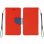 Custodia a libro Avizar rossa/blu per smartphone max. 152x145x76 mm